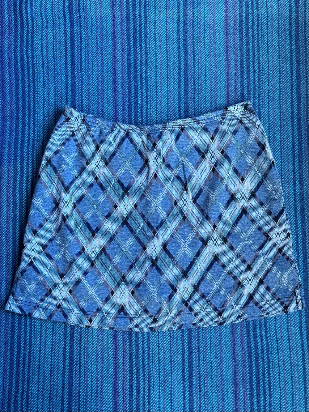 Vintage Blue Plaid Mini Skort!
